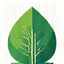 Icona di una foglia e un grafico a barre